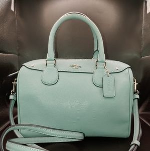 Coach Mini Bennett Aqua Satchel